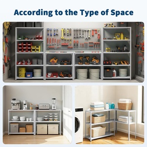 Étagères de <span class=keywords><strong>garage</strong></span> en métal robuste avec 5 couches anti-corrosion, solution de rangement <span class=keywords><strong>à</strong></span> 4-5 niveaux - Product Image 4