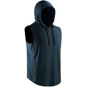 Loose Plus Size Hooded Training Running Jumper Quick-drying Men Sports Sleeveless Hoodies