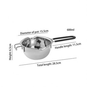Pot à chocolat en acier inoxydable, pot à fondue, bol à fondue pour faire fondre le chocolat, les bonbons, le fromage, le beurre - Product Image 3