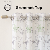 Vente en gros de rideaux en tulle transparents à broderie florale bicolore fantaisie Rideau Voilage pour décoration de fenêtre