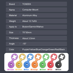 Soporte para Bicicleta con <span class=keywords><strong>GPS</strong></span> TOSEEK, Soporte para Bicicleta para Accesorios Gramin <span class=keywords><strong>Bryton</strong></span> Wahoo, Soporte para Ciclocomputador, Soporte para Cronómetro - Product Image 3