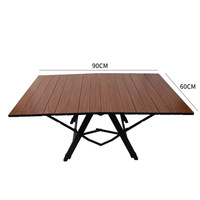 Table pliante de camping d'extérieur, table de pique-nique portable ultra-légère en alliage d'aluminium, table à omelettes réglable en hauteur, rectangulaire