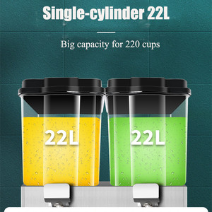 Máquina de Bebidas, Máquina de Jugos Congelados, Máquina de Bebidas Comercial de 3 Tanques y 22L - Product Image 4