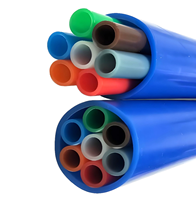 Micro-conduits HDPE 7 voies 14/10 mm pour câbles et fibres optiques, conduits hexagonaux HDPE en faisceau 7 voies