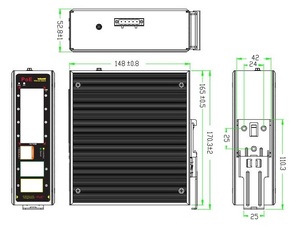 สวิตช์ POE อุตสาหกรรมราคาประหยัด 8x100Mbps 2xGigabit 64G 6KV IP40 L2 Managed IEEE 802.3af/at GWS-IPS31108PFM - Product Image 4