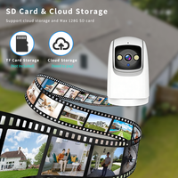 Caméra de sécurité WiFi HD 1080P, caméra domestique intelligente sans fil, panoramique à 360 degrés, grand angle, caméra de surveillance réseau CCTV