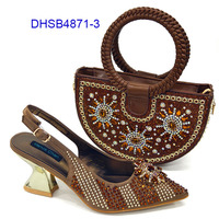 Chaussures plates et sacs pour femmes, ensemble de fête pour femmes, design de mode, design africain, vente en gros