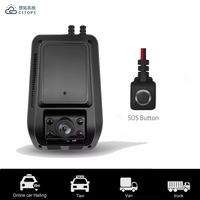 Dashcam Pelacak GPS 4G Dengan Video Langsung ADAS DMS Alarm SOS Penglihatan Malam Sudut Lebar Mendukung Empat Kamera untuk Perekaman Perjalanan Mobil