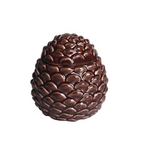 Encantador Tarro de Cerámica para Velas con Diseño 3D de Piña en Relieve, Portavelas Vacío Marrón Mate para Cera de Soja DIY, Decoración Otoño Navidad Hogar