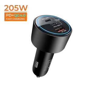 130 Wát Max Car Charger 3 cổng 3 <span class=keywords><strong>USB</strong></span> với LED hiển thị Thuốc lá nhẹ hơn <span class=keywords><strong>Adapter</strong></span> sạc nhanh cho máy tính bảng trong xe - Product Image 2