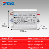 Pilote LED à courant constant étanche IP67 1W 3W 5W 10W 20W 30W 36W 50W 100W AC 100V-240V entrée 110V 220V transformateur d'éclairage
