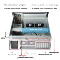 Ordinateur industriel embarqué 5U avec écran tactile HD 13,3 pouces, carte mère ATX tout-en-un, serveur de station de travail, processeur Intel i5, système d'exploitation Android, en stock