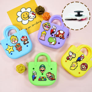 कस्टम जूता एक्सेसरीज़: कार्टून शैली की प्यारी मारio राजकुमारी गुलाबी मशरूम डिजाइन pvc जूता सजावट, डाई जूता सामान - Product Image 2