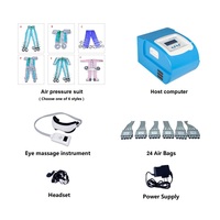 Appareil de pressothérapie professionnel à 24 cellules pour drainage lymphatique, massage corporel, récupération post-liposuccion, dispositif de compression d'air