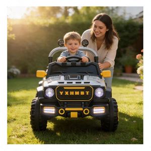 Children Electric Smart Ride-On Car Plastic Durable Safe 390 <b>Motor</b> 12V7Ah Battery App <b>Control</b> Console Double Drive 4-Wheel MP3 - Product Image 5