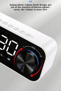 NEW Alarm Clock BT <b>Speaker</b> Digital Display <b>LED</b> Wireless Sub Woofer Music Player Desk Table Clock logo Promotional Gift - Product Image 5