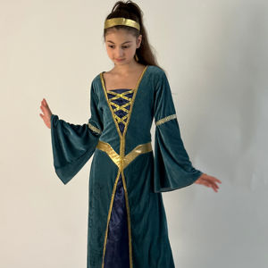 Costume de princesse de la cour grecque pour Halloween 2024, avec un style rétro européen, un costume de scène de drame impérial - Product Image 2