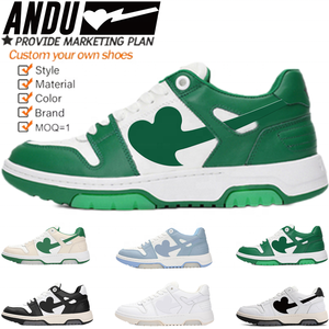 Zapatos de Pareja de Alta Calidad con Plantillas de PU Ultra Suaves, Duraderos, Retro y Versátiles, de Cuero en Contraste, Casuales y Modernos - Product Image 1