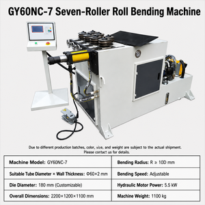 Machine de formage annulaire à 7 rouleaux à passage unique haute efficacité, machine de cintrage et de roulage automatique CNC pour tubes en acier inoxydable - Product Image 2