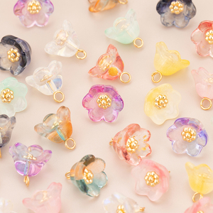 <span class=keywords><strong>MG42</strong></span> 20ชิ้น/ล็อต, เครื่องประดับอัญมณีขายส่ง, ชุบทอง18K, ทองแดง, ดอกไม้แก้ว, เสน่ห์, จี้แบบ DIY, เครื่องมือช่างทำต่างหู - Product Image 1