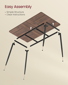 <span class=keywords><strong>Table</strong></span> de cuisine moderne <span class=keywords><strong>VASAGLE</strong></span> avec plateau résistant à la chaleur, assemblage rapide, <span class=keywords><strong>table</strong></span> à <span class=keywords><strong>manger</strong></span> de 55,1 pouces pour 4 à 6 personnes - Product Image 6