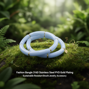 Fashion <b>Bangle</b> 316L Stainless Steel PVD Gold Plating Sustainable Resistant Bracelet Jewelry Accessory - Product Image 3
