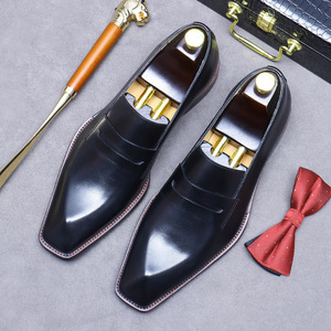 Nouveaux mocassins penny pour hommes - chaussures en cuir faites à la main avec bout carré, adaptées aux tenues formelles de bureau - Product Image 6