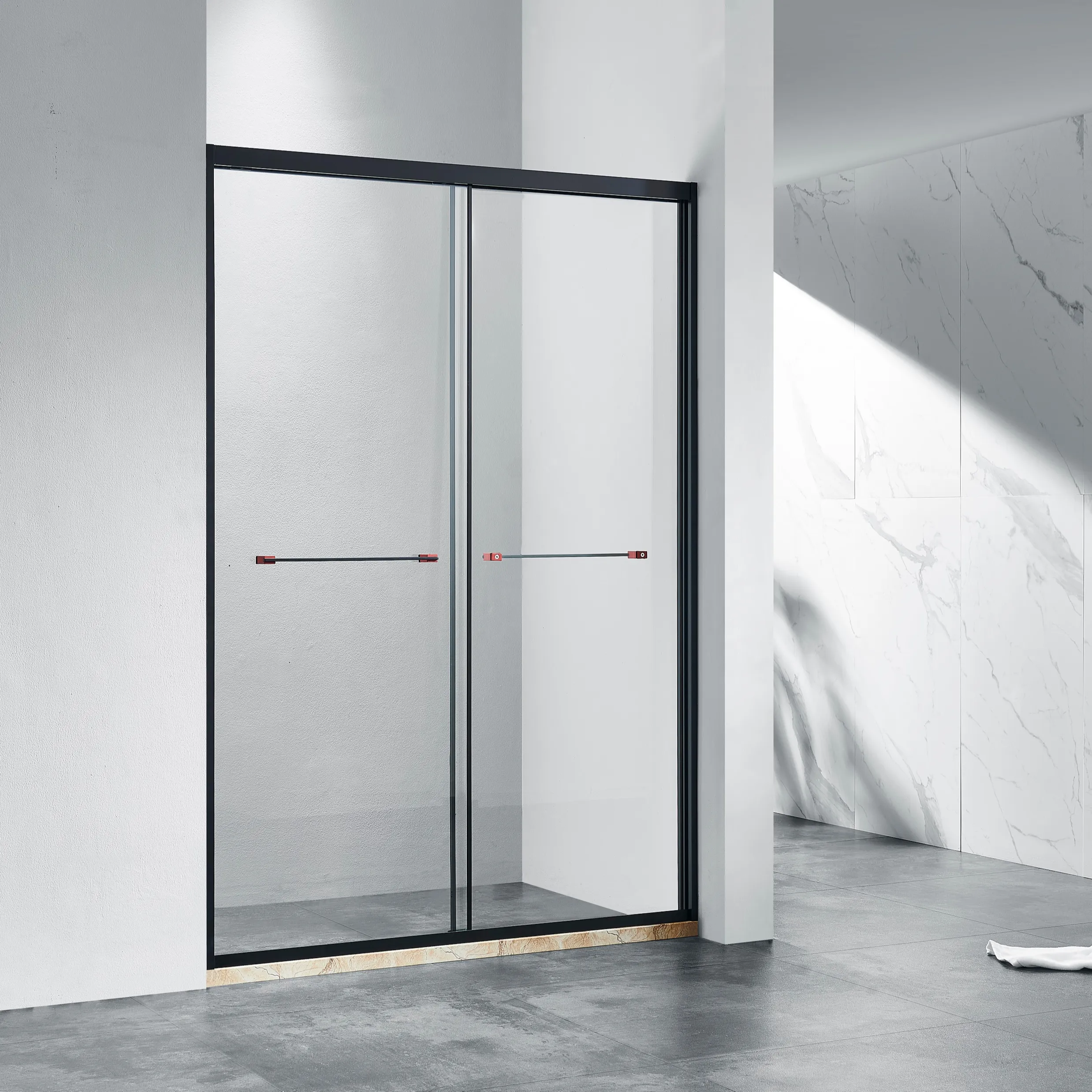 High Quality and quiet close stainless steel glass shower screen sliding glass shower door hardware