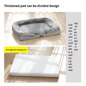 Cama para Perro para Todas las Estaciones, Esponja de Alta Resiliencia, Algodón PP Engrosado, Rectangular, Nido Completo, Cojín de Sofá Extraíble y Lavable, Cama de Invierno - Product Image 4