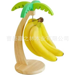 Soporte de madera para plátanos con forma de árbol, 13 pulgadas de altura, estante de almacenamiento de frutas para cocina - Product Image 4