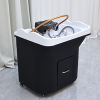 Évier de coiffure portable au design moderne, réservoir d'eau pour salon de beauté, mobilier, bol à cheveux, bac à shampoing pour salon de beauté