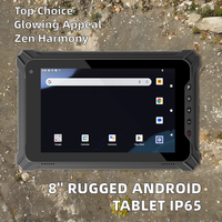 Tablette industrielle robuste OEM/ODM 8 pouces, IP65 étanche, WIFI BT 4G, système Android, octa-core, 8 Go + 128 Go, écran tactile capacitif