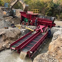 Installation mobile de lavage de minerai d'or et de diamants 30-50 TPH à démontage rapide pour la prospection à court terme et l'exploitation minière test en Tanzanie