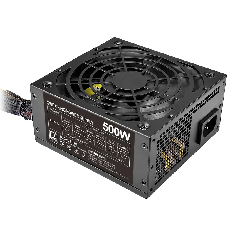 Catu daya pengalih komputer 500W ATX PSU ROHS 80plus catu daya PC Desktop