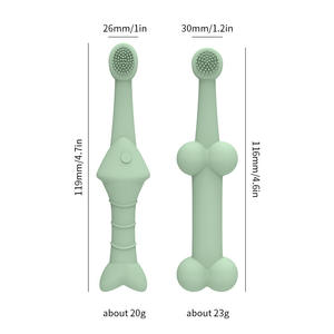 Material Seguro e Macio Feito Anti-Tártaro Silicone Pet <span class=keywords><strong>Toothbrush</strong></span> para Gatos e Cães Limpeza Oral em Casa - Product Image 5