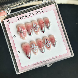 Vente en gros usine à prix abordable : <span class=keywords><strong>Faux</strong></span> ongles 3D à presser, assortiment de haute qualité, formes Cercueil moyen, Amande, French Manucure, pour femmes - Product Image 5