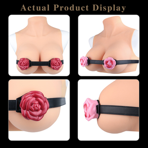 Soutien-gorge BDSM à picots portable pour jeux fétichistes en couple, cache-poitrine en silicone phosphorescent rose, pour hommes et femmes, pour stimulation des mamelons et massage des seins - Product Image 2