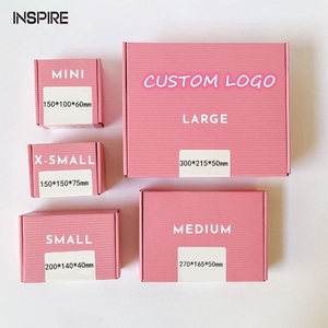 Boîte <span class=keywords><strong>d</strong></span>'Expédition Postale en <span class=keywords><strong>Carton</strong></span> Ondulé Rose pour Cosmétiques, Emballage de Produits de Beauté en Gros avec Conception de Logo - Product Image 2
