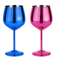 Verres à vin de luxe personnalisés en usine pour l'entertaining, finition métallique pour rehausser l'esthétique des dîners en servant des vins