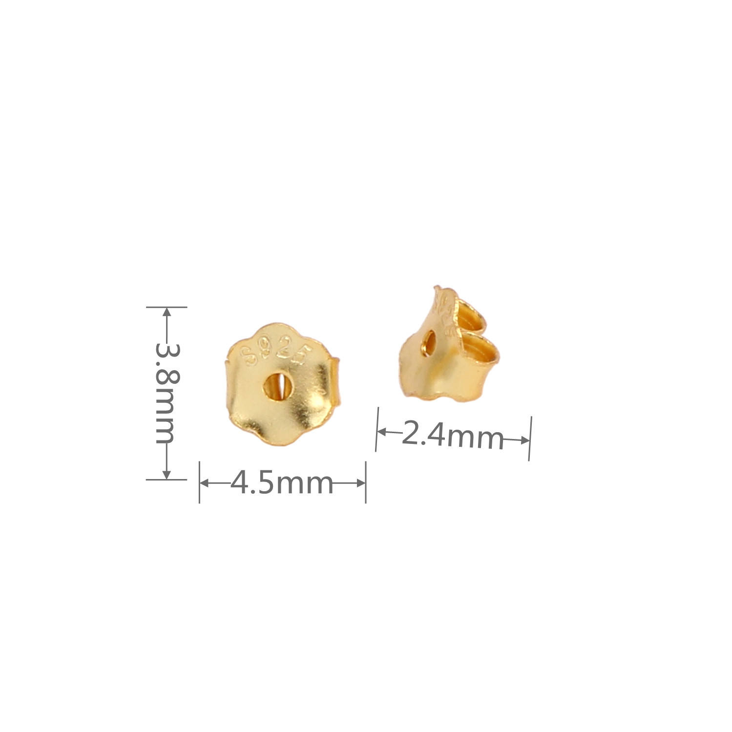 Gold 3.8*4.5mm