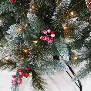 大型户外人造圣诞树高品质7英尺8英尺9英尺10英尺12英尺带智能发光二极管灯白色聚乙烯树枝圣诞树 - Product Image 4