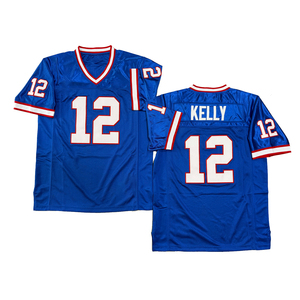 Maillot de rugby vintage pour homme, style cousu, Jim Kelly, O.J. <span class=keywords><strong>Simpson</strong></span> Thurman Thomas Bruce Smith Andre Reed S-3XL Expédition rapide - Product Image 2