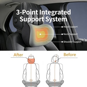 Coussin de nuque ergonomique pour appuie-tête de voiture, en mousse à mémoire de forme, amovible et lavable, pour conducteur et passager - Product Image 2