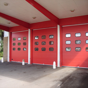 Puerta <span class=keywords><strong>de</strong></span> garaje seccional deslizante vertical automática Doorhan con puerta peatonal y kit <span class=keywords><strong>de</strong></span> ventanas - Product Image 5
