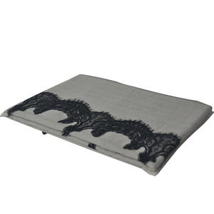 ผ้าคลุมไหล่อะคริลิคพิมพ์ลายดอกไม้สำหรับผู้หญิงสีน้ำเงินฟีนิกซ์ฮิญาบแฟชั่นดูไบฮิญาบพร้อมผ้าลูกไม้ฤดูร้อนสำหรับฤดูหนาว - Product Image 2