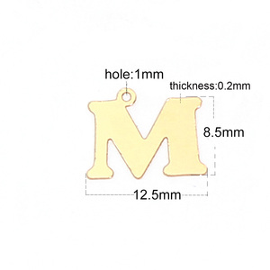 Colgante de letras con personalidad para mujer, abalorio de oro, enviado para Amiga, beadsnice ID, 39897, 39898, 39899, 39900, 39901 - Product Image 4