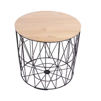 Table basse de salon moderne à succès, cadre en métal doré, plateau rond stable, table basse de rangement