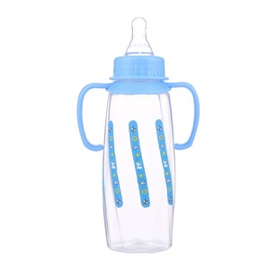 Vente chaude matériau sûr bpa livraison vert rose bleu <span class=keywords><strong>9</strong></span> oz mamelon lait bouteilles 280ml pp bébé <span class=keywords><strong>biberon</strong></span> avec poignée - Product Image 4