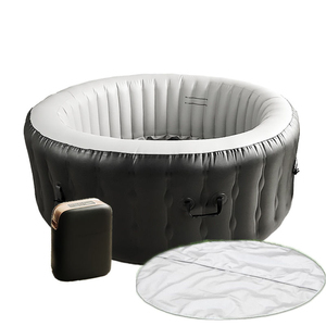 Vasca Idromassaggio Gonfiabile Rotonda Autoportante per Esterni con Getti d'Aria e LED, <span class=keywords><strong>Piscina</strong></span> Sportiva per 2 Persone - Product Image 1