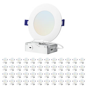 En Stock, Canadá y EE. UU., Lámpara LED Empotrable Regulable de 5CCT, <span class=keywords><strong>Panel</strong></span> Delgado de 4 Pulgadas para Interiores, Hogar, Dormitorio - Product Image 1